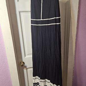 Tommy Hilfiger Elegant Blue and White Women's Dress Size Large.